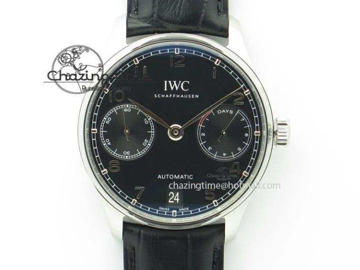 MIROTIME 0410 Portuguese Chrono IW371432 “Laureus” ZF 1:1 Best Edition On Black Leather Strap A79350 (Slim Movement) WaterResistant 7262